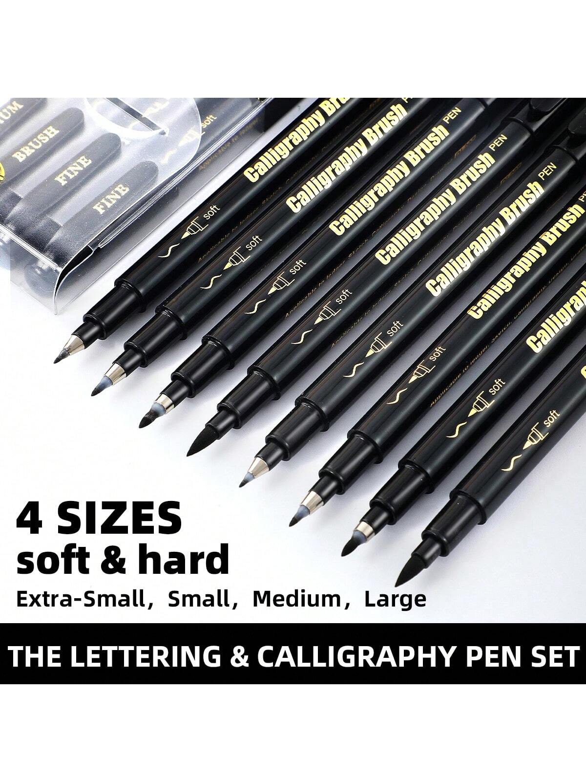 Art Craft School - Schwarze Kalligraphie-Kunstmarker, Pinselstifte, Pinselspitzen, Kunstmarker, Bastelbedarf,