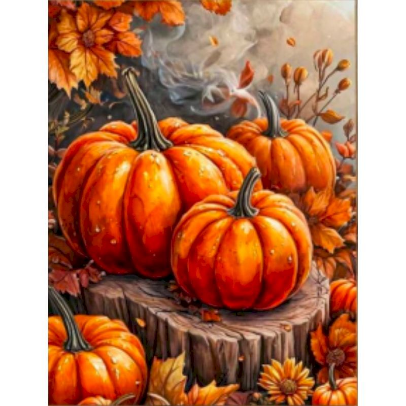 Art Craft Ideas For Adults - GATYZTORY Malen nach Zahlen Bastelidee Kürbislandschaft