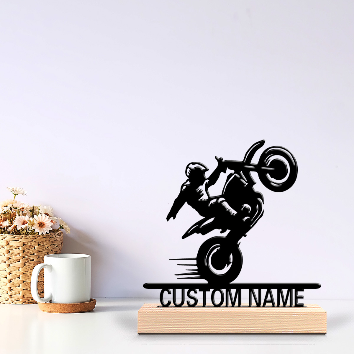 Art Craft Gifts - 1 Stück Einfache Motorrad-Kinderfigur mit Individuellem