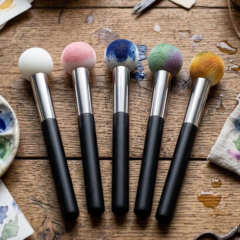Art Craft Class - 1/2/4 Stück Schwamm-Kunstpinsel Weiche Schwammköpfe Rutschfeste