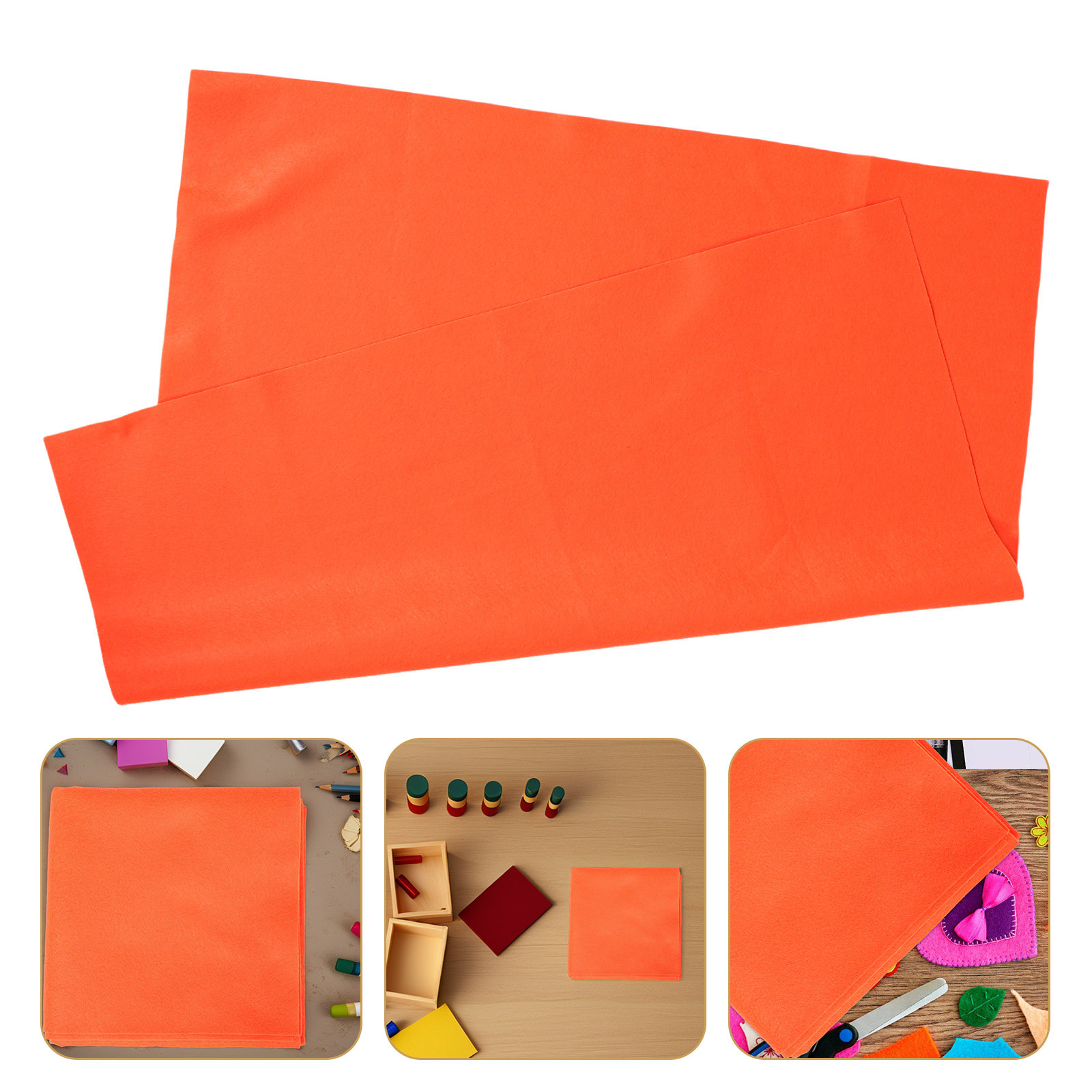 Art Craft Class - Orangefarbene Filzstoffplatten Weich Flexibel Verschleißfest für