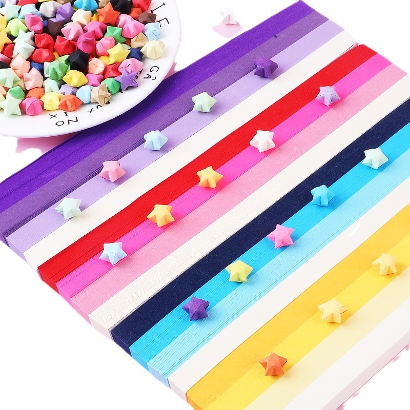Art Craft Birthday Party - 540 Blatt Stern-Origami-Papier-Sortiment, bunter Stern, doppelseitig,