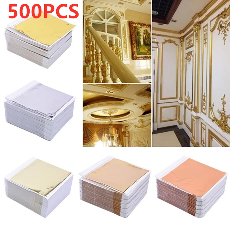 Art Craft Birthday Party - 500 Blatt Nachahmung Gold Silber Folie
