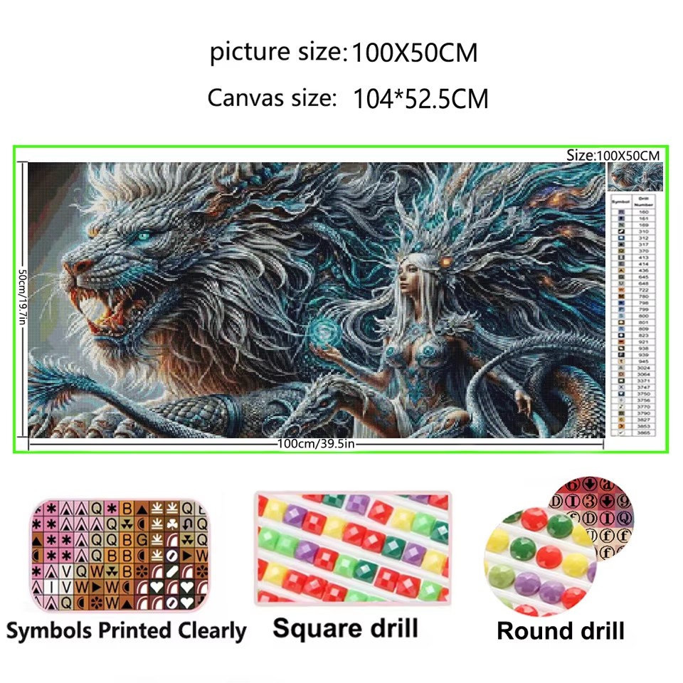 Queen Art Craft - Gothic Dragon Queen 5D-Diamant-Malerei-Set zum Selbermachen,
