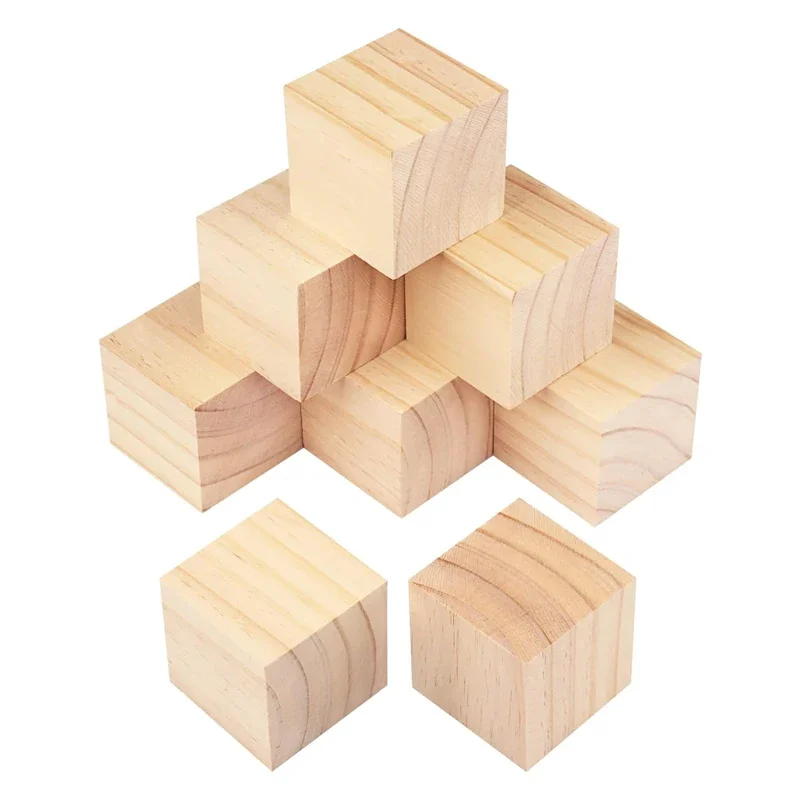 Art Craft 2 Year Olds - 1–5 cm natürliche leere Holzklötze, unlackierter