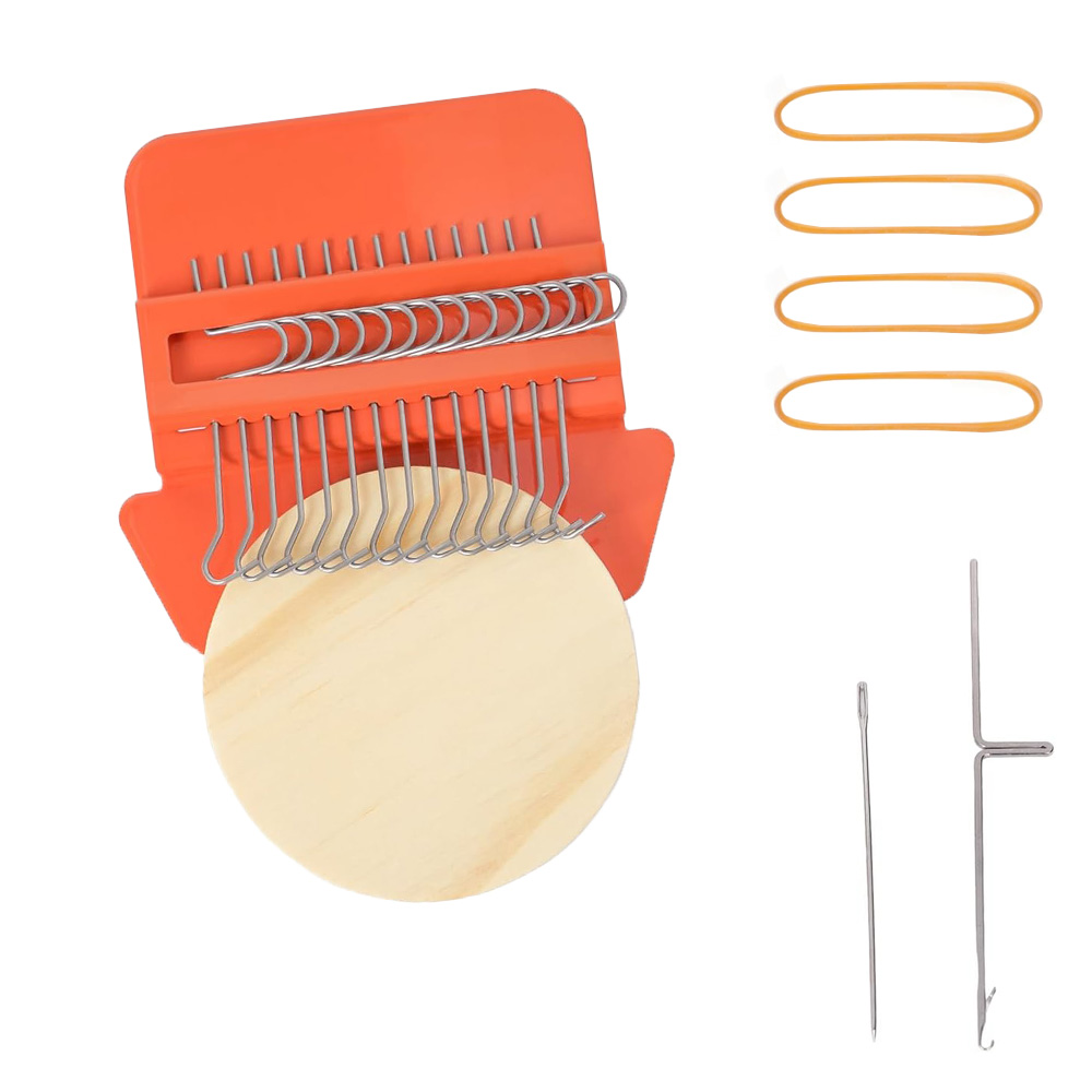 Loom Weaving Frame - Mini-Holzwebstuhl-Startstrickmaschine, kleine Webrahmen-Startmaschine zum Ausbessern von