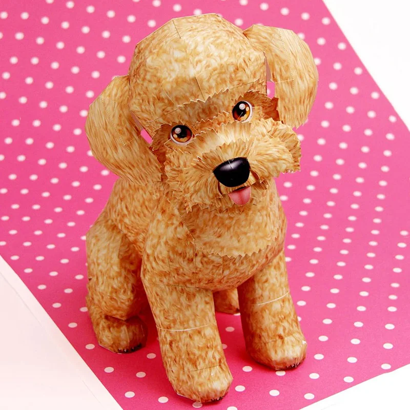 Art Craft Cardboard - Spielzeug Pudel Hund Falten Origami Kunst