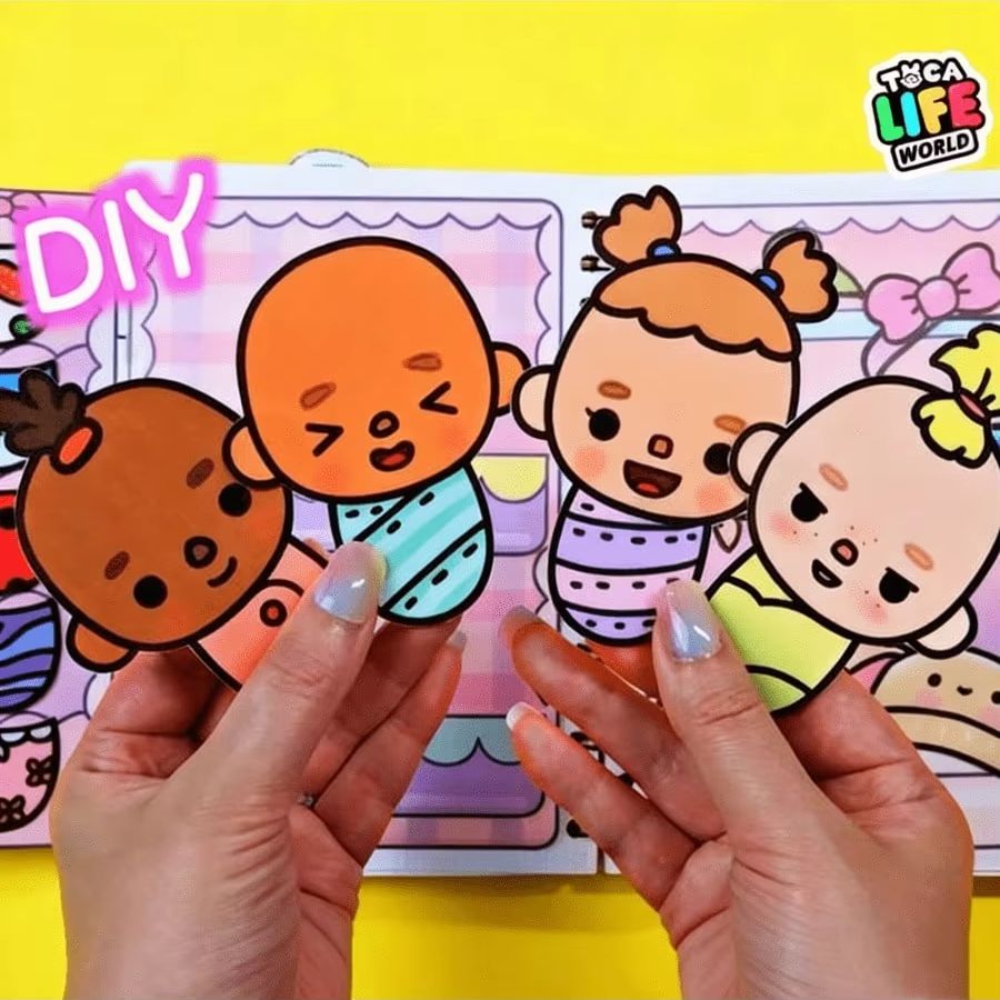 Art Craft 2 Year Olds - 3D Babyzimmer-Aufkleber Quiet Book DIY-Set, Unfertiges