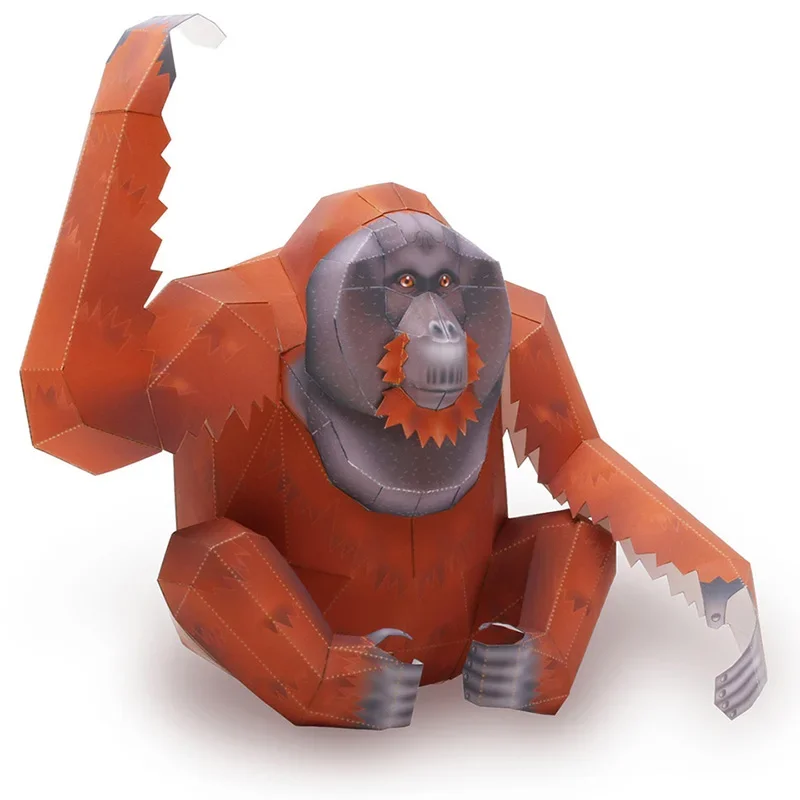 Art Craft Cardboard - Orang-Utan Gorilla Origami Kunst Falten Mini