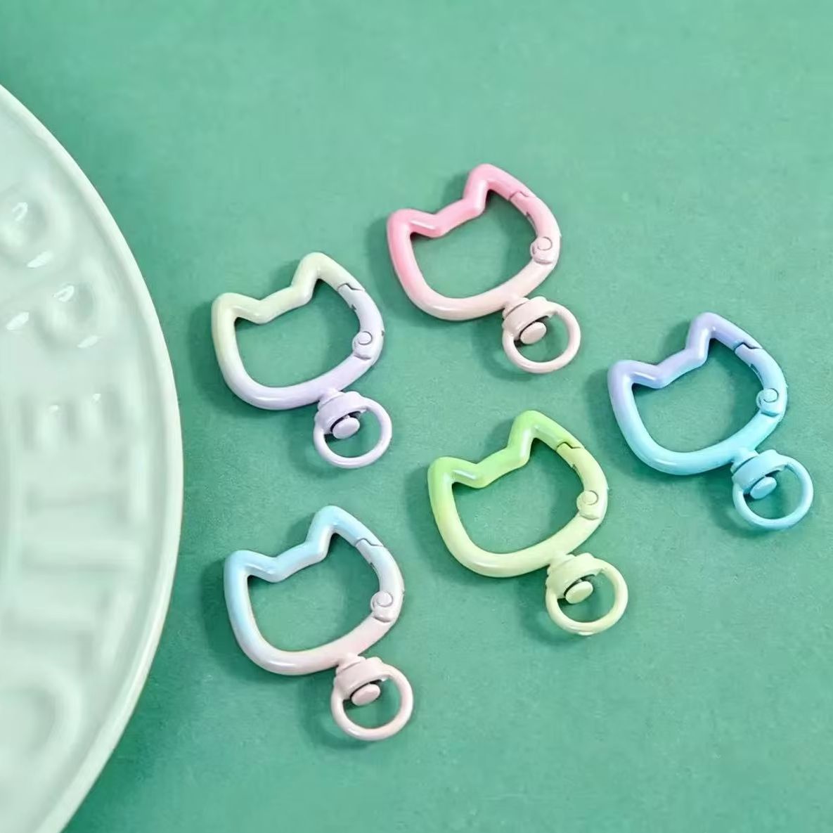 Art Craft Gifts - 5–10 Stück Karabiner mit niedlichem Katzenmotiv,