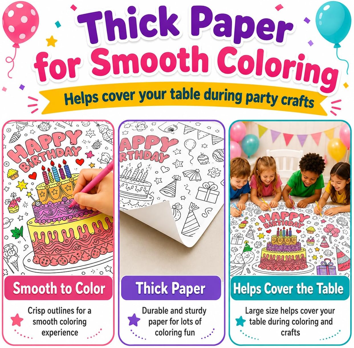 Riesiges Malposter für Kinder, – Art Craft Birthday Party Bewertung und Preis
