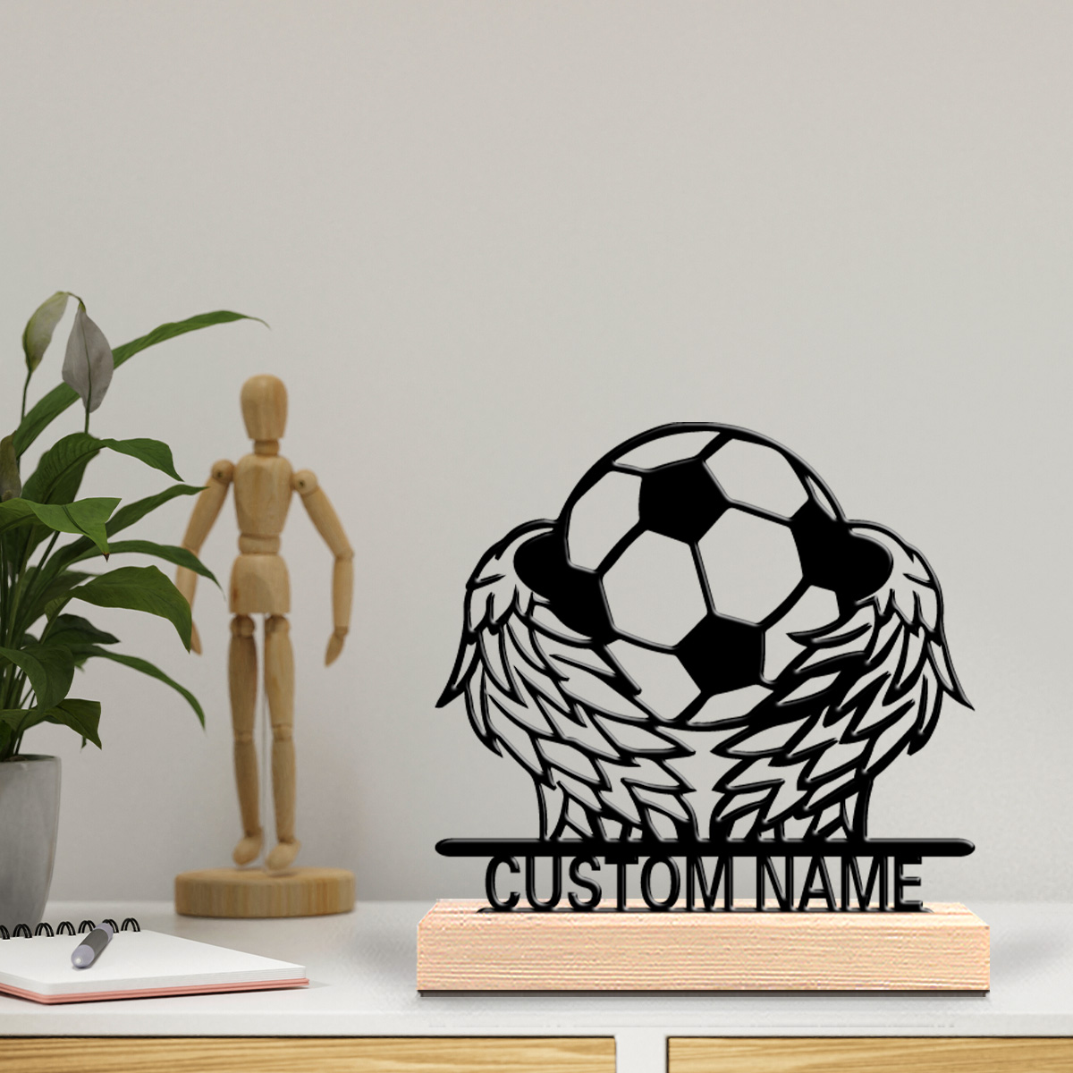 1 Stück Flügelfußball-Blechsta – Art Craft Gifts Bewertung und Preis