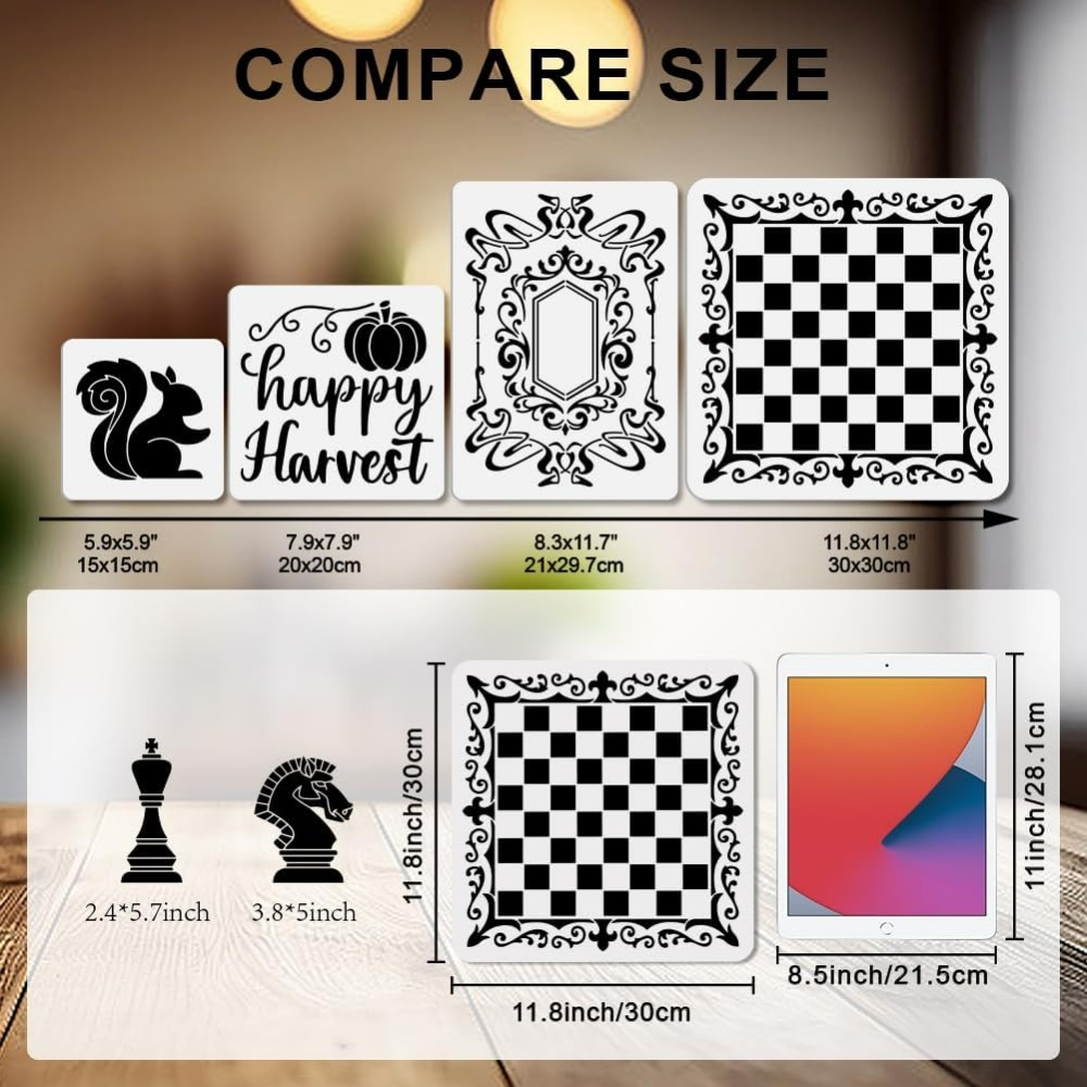 2 Stück Schachfiguren-Schablon – Queen Art Craft Bewertung und Preis