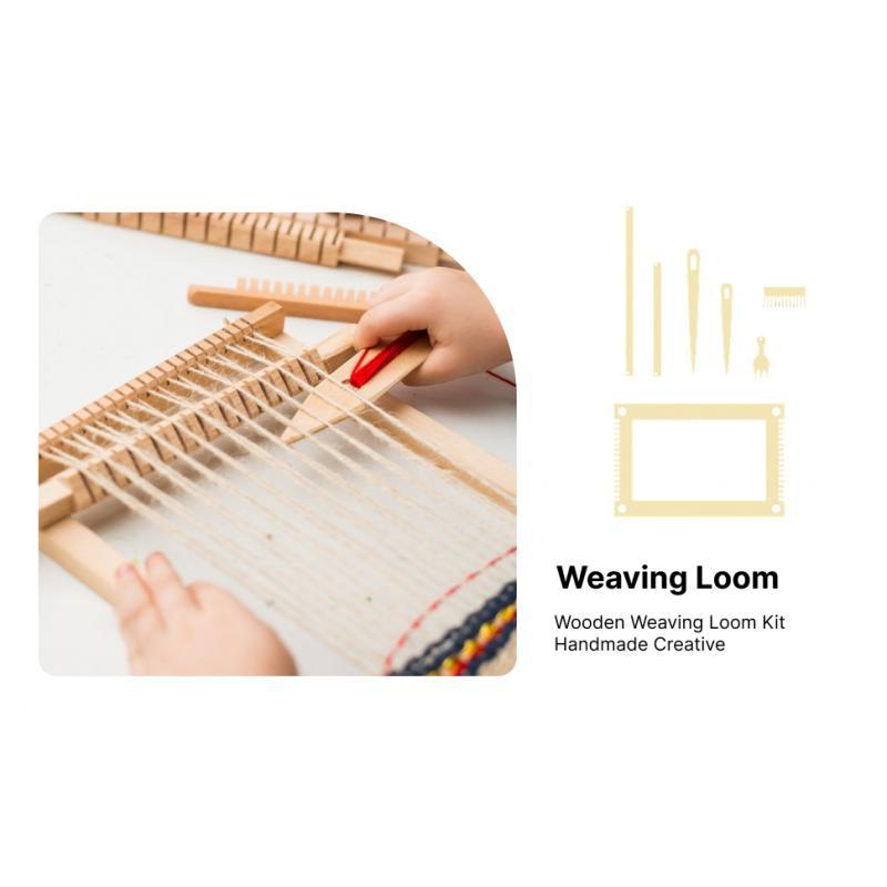 Holz-Weberahmen-Set, tragbarer – Loom Weaving Frame Bewertung und Preis
