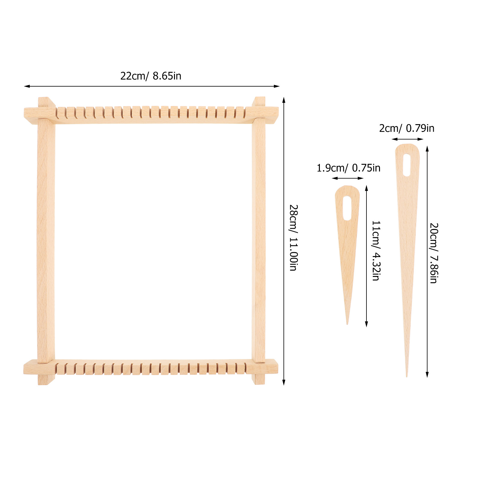 1 Set Holzrahmen-Webe-Set für  – Loom Weaving Frame Bewertung und Preis