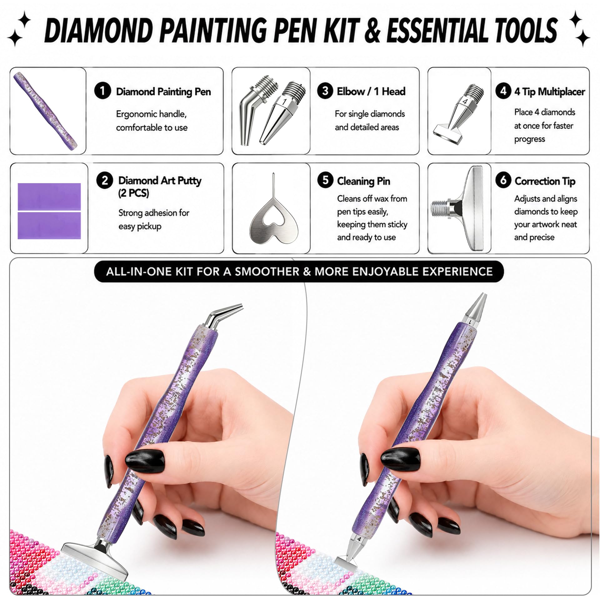 Diamantmalerei-Kunststift, mit – Art Craft For Adults Bewertung und Preis