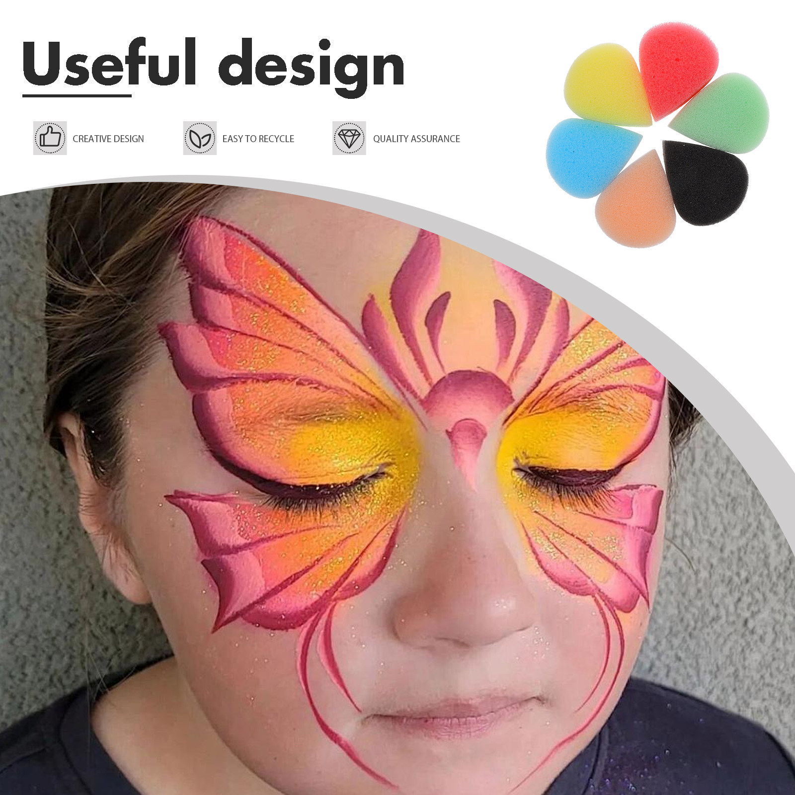 6 Stück Kinderschminkschwämme  – Art Craft Class Bewertung und Preis