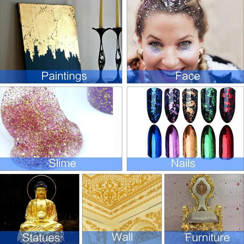 500 Blatt Nachahmung Gold Silb – Art Craft Birthday Party Bewertung und Preis