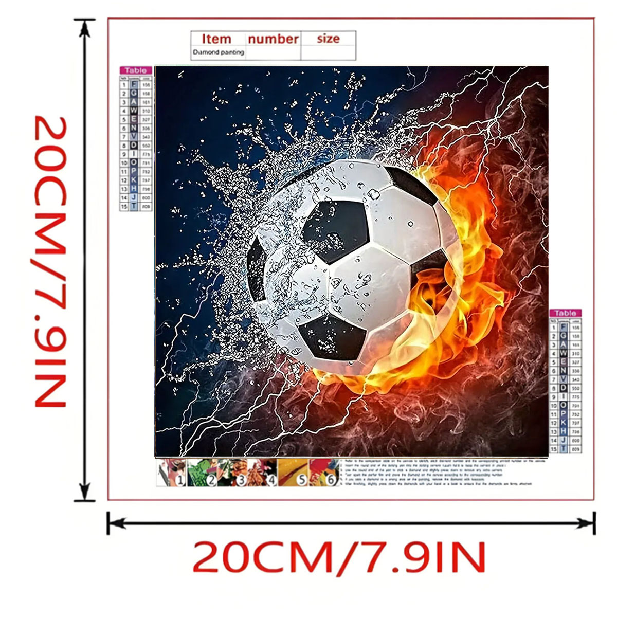 Ein Set Fußball-Diamantmalerei – Art Craft For Adults Bewertung und Preis