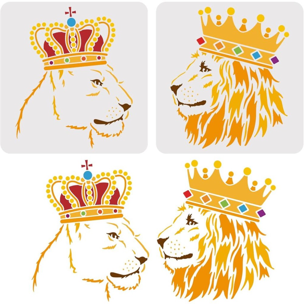 2 Stück Löwen-Schablonen 11,8x – Queen Art Craft Bewertung und Preis