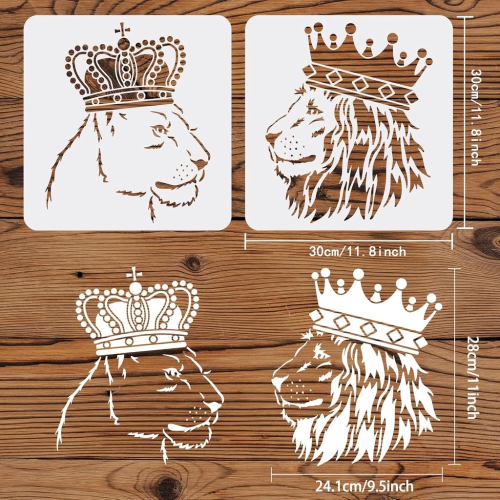 2 Stück Löwen-Schablonen 11,8x – Queen Art Craft Bewertung und Preis